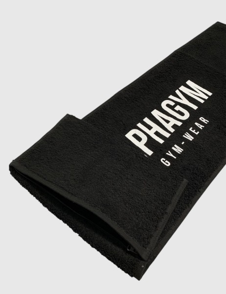 GYM TOWEL mit Reißverschluss black/white