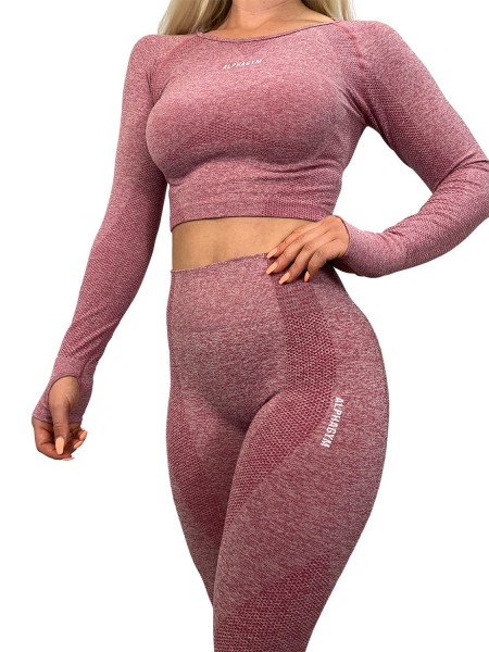 "LIMITLESS" Seamless Longsleeve Cropped Top pink
