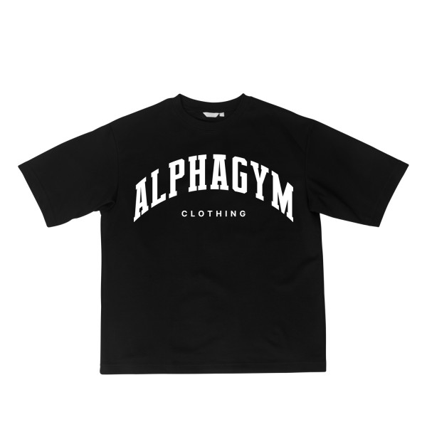 ALPHA GYM "COLLEGE" Oversized Fitness T-Shirt black